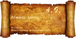 Almásy Ipoly névjegykártya